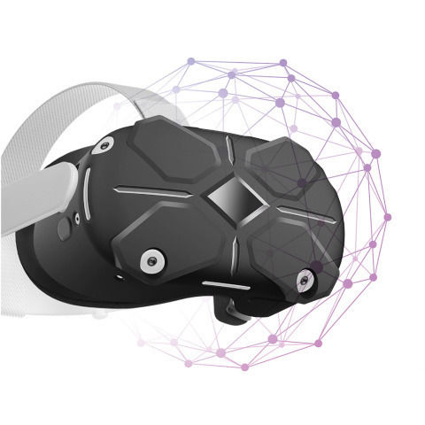 Vortex Virtual Reality 3D glasses cover for the Oculus Quest 2 VR Cover in Black color