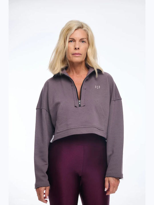 PCP Frauen Leggings Hochgeschnitten Μελιτζανί (Melitzani)