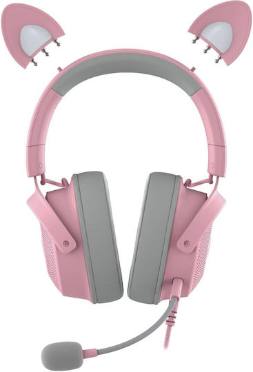 Razer Kitty V2 Pro Надушници Геймърски слушалки с връзка USB Кварц