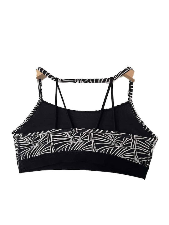 Training Damen-Set mit Kurzen Leggings Hohe Taille Schwarz-Weiß