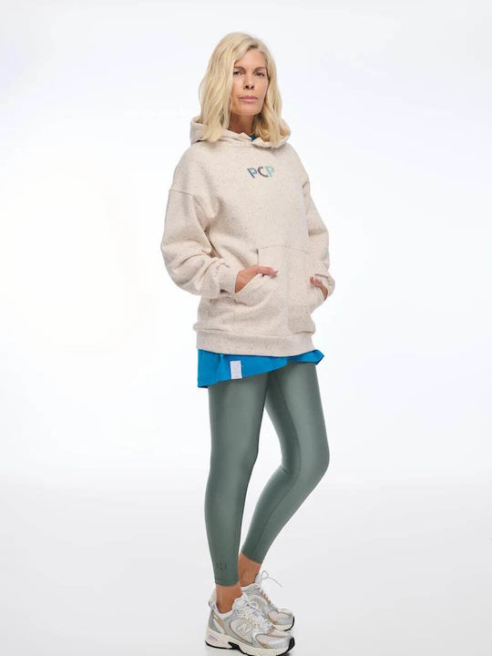 Pcp Lynn Everyday Women's Cropped Shiny High Waist Khaki Leggings