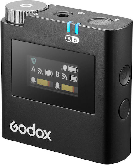 Godox Virso S M2 Σετ Ασύρματο Μικρόφωνο Πέτου, Clip On για Κάμερα (2Tx + 1Rx) για Sony Μηχανές