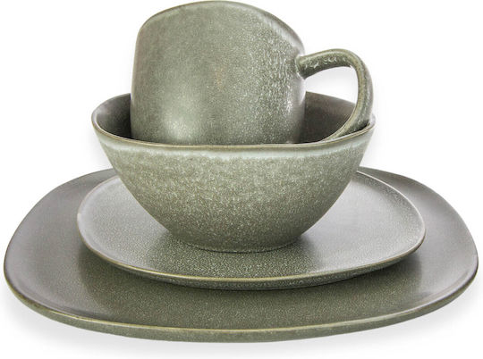 Viosarp Bol de Servire Rotund Ceramică Gri cu Diametru 15.5buc