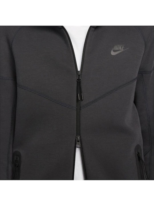 Tech Fleece Windrunner Cardigan With Gray Hood