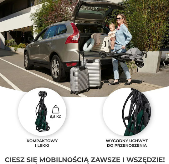 Kinderkraft TIK Umbrella Stroller Suitable from 6+ Months Green 6.5kg