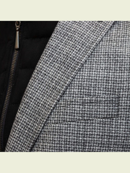 Men's Suit Jacket Black/White