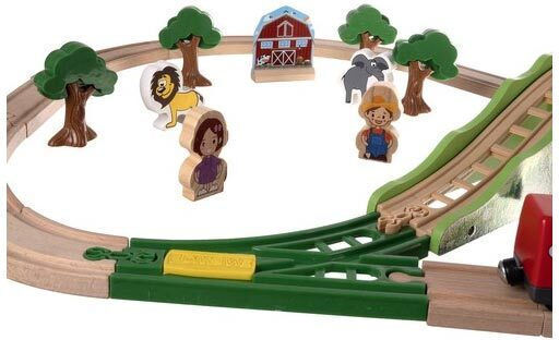 Kruzzel Eisenbahn Set mit Zug aus Holz für 3+ Jahre alt+ Jahre