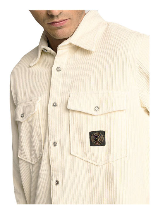 Staff Men's Shirt Long Sleeve Off White