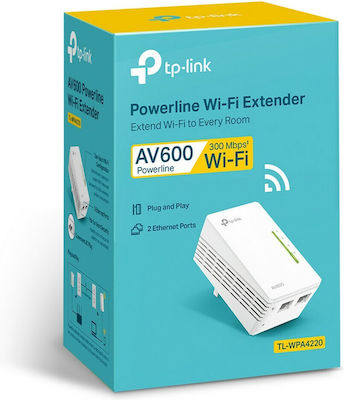 TP-LINK TL-WPA4220 v1.2 Powerline για Ασύρματη Σύνδεση Wi‑Fi 4 και 2 Θύρες Ethernet