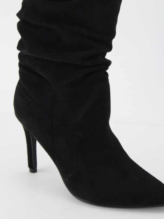 Alta Moda Suede High Heel Women's Boots Black