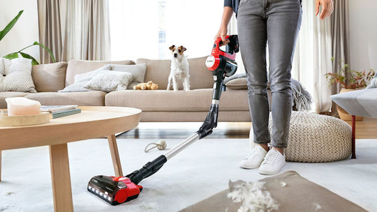 Bosch Unlimited 7 Прахосмукачка 2 в 1 Stick & Ръчна Червена