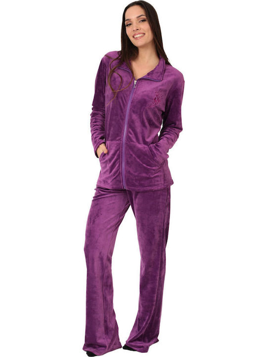 Lydia Creations Winter Women's Pyjama Set Velvet Lydia Creations Winter Women's Pyjama Set Velvet