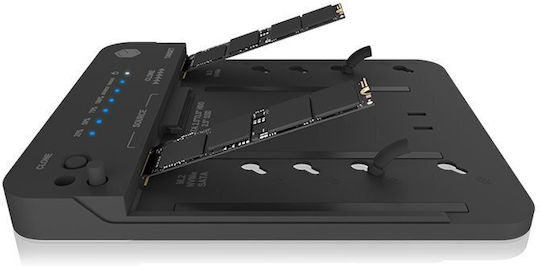 Icy Box Θήκη για 3 Σκληρούς Δίσκους 3.5" / M.2 / 2.5" SATA III / PCI Express NVME με σύνδεση USB 3.2