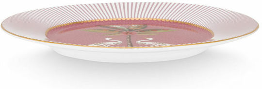 PiP Studio La Majorelle Plate Desert made of Porcelain Pink with Diameter 17cm