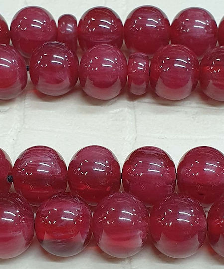 Roloi Komboloi Mastic Worry Beads with 33 Beads Pink 35cm