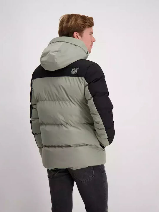 Cars Jeans Herren Winter Jacke Lässig Olive.