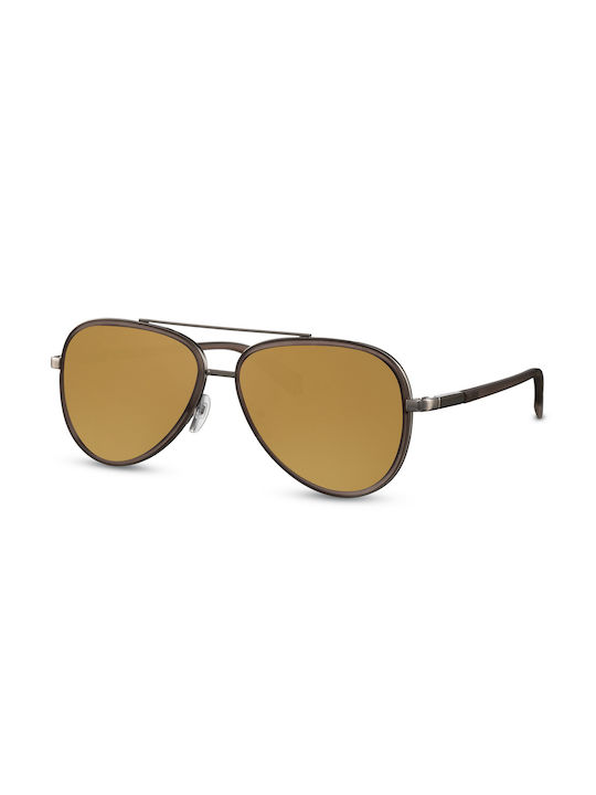 Solo-Solis Sonnenbrillen mit Gray Rahmen und Gold Spiegel Linse NDL2775