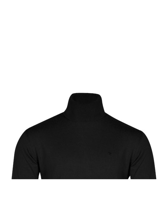 Makis Tselios Fashion Men's Long Sleeve Sweater Turtleneck BLACK