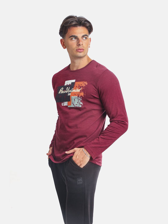 Paco & Co Herren Langarmshirt Bordeaux