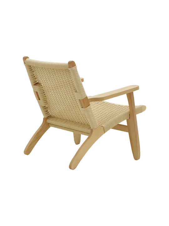 Outdoor Armchair Wooden Chiara Natural 70x68x75cm