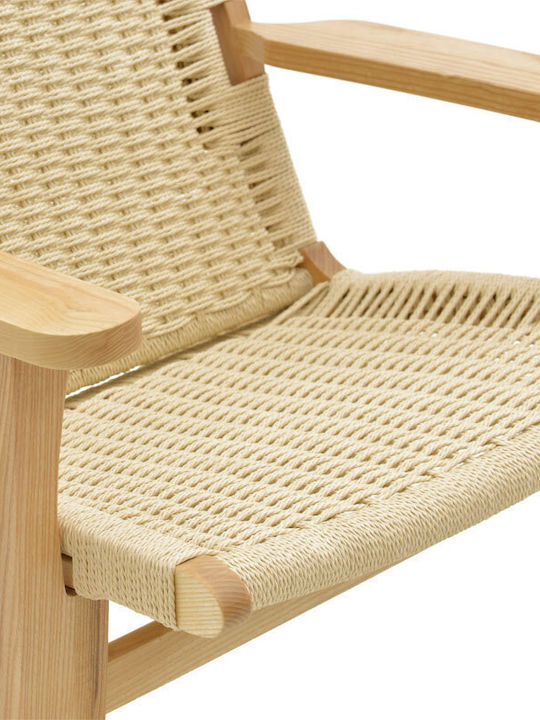 Outdoor Armchair Wooden Chiara Natural 70x68x75cm