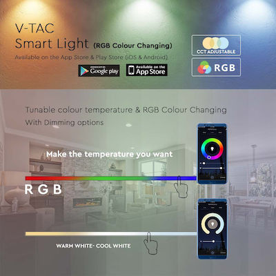 V-TAC Wasserdicht Neon Flex LED Streifen Versorgung 220V RGB Länge 5m