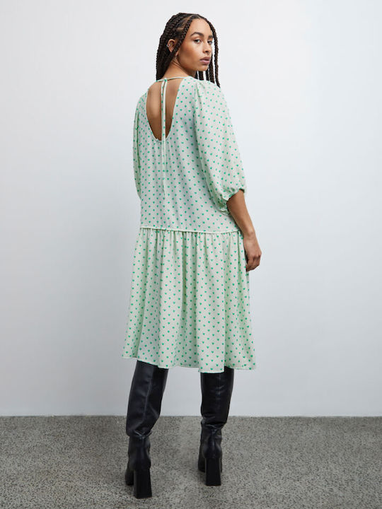 ICHI Midi Dress Green