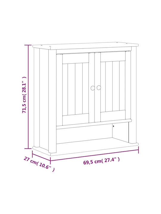 vidaXL Rafturi de baie Raft Baie Metal 69.5x27x71.5cm Neagră