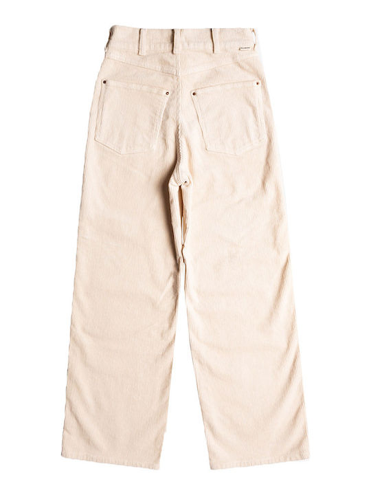 Gold Women's Fabric Trousers Gold