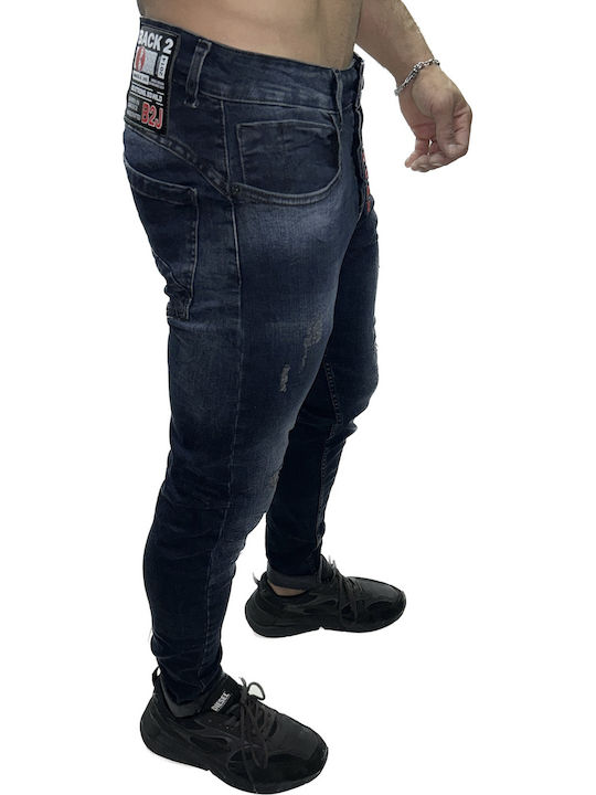 Ανδρικό Παντελόνι Τζιν με Slim Εφαρμογή Dark Blue