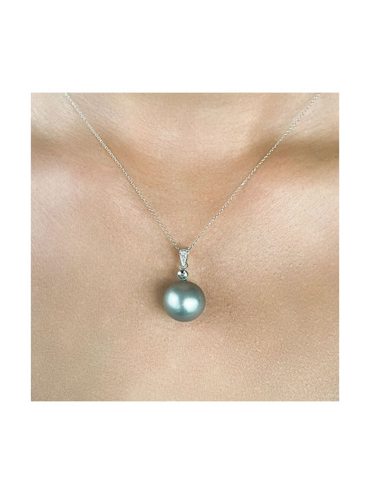 Margaritari Necklace from White Gold 18k with Pearls