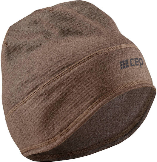 Beanie Unisex Σκούφος Πλεκτός σε Καφέ χρώμα