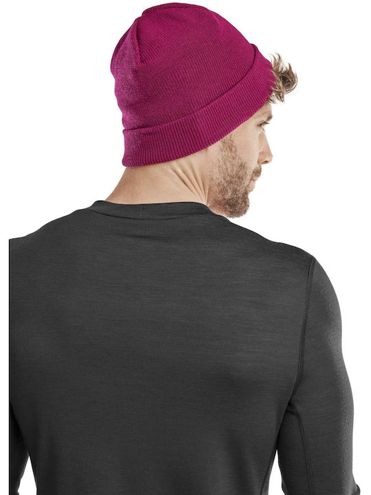 Beanie Unisex Σκούφος Πλεκτός σε Μωβ χρώμα