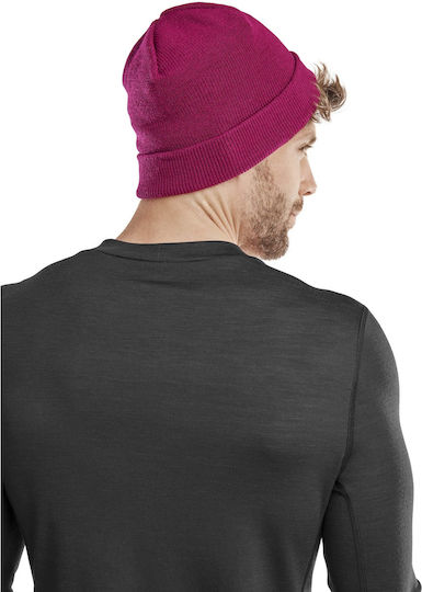 Beanie Unisex Σκούφος Πλεκτός σε Μωβ χρώμα
