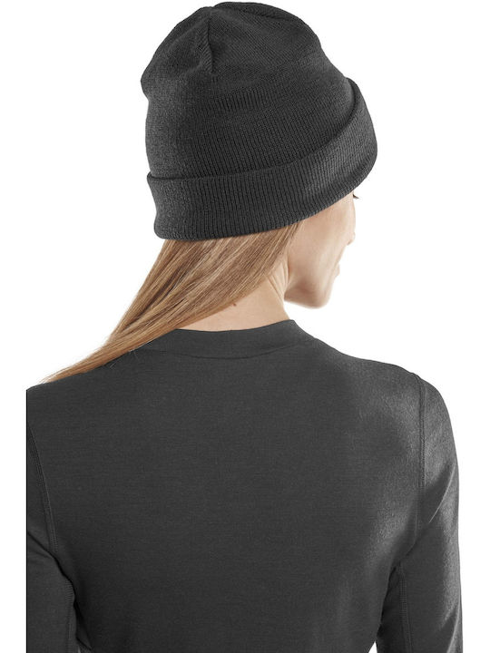Beanie Unisex Σκούφος Πλεκτός σε Μαύρο χρώμα
