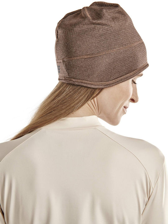 Beanie Unisex Σκούφος Πλεκτός σε Καφέ χρώμα