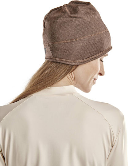 Beanie Unisex Σκούφος Πλεκτός σε Καφέ χρώμα