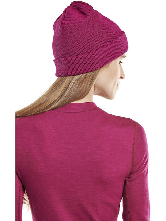 Beanie Unisex Σκούφος Πλεκτός σε Μωβ χρώμα