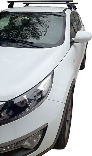 Menabo Autodachträger Stahl für Kia Sportage 2010-2013 mit Dachträgerfüßen und Schloss Schwarz