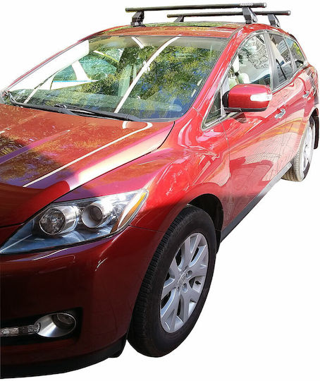 Menabo Μπάρες Οροφής Μεταλλικές για Mazda CX-7 (Σετ με πόδια) Ασημί
