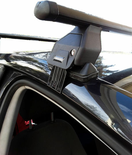 Menabo Steel Car Roof Bars for Volkswagen Golf Plus 5D Set with Roof Rack Legs Silver M.P.VWGOLFPLUS.04