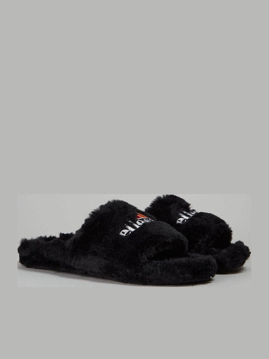 Ellesse Filippo Παντόφλες με Γούνα Μαύρες