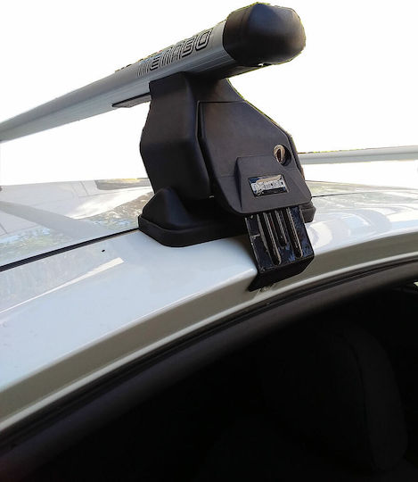 Menabo Menabo Aluminium Dachträger Für Fiat Punto 3D 2012+ mit Dachträgerfüßen Silber