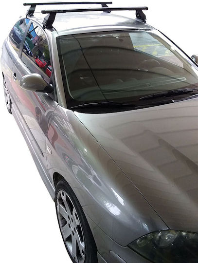 Menabo Метални Таванни Стелки За Автомобил За Seat Ibiza 3D 2002-2009 Комплект С Крака Сребристи МП.SIBIZA.22