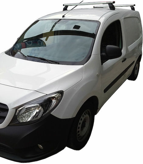 Menabo Μπάρες Οροφής Αλουμινίου για Mercedes-Benz Citan (Σετ με πόδια) Ασημί