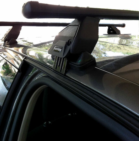 Menabo Μπάρες Οροφής Ατσάλινες για Citroen C4 Cactus (Σετ με πόδια) Ασημί
