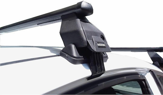 Menabo Menabo Steel Car Roof Bars for Ford Fiesta 3D Set with Roof Rack Legs Silver