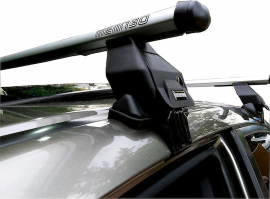 Menabo Aluminum Car Roof Bars for Honda Civic 2006-2011 Set with Roof Rack Legs Silver