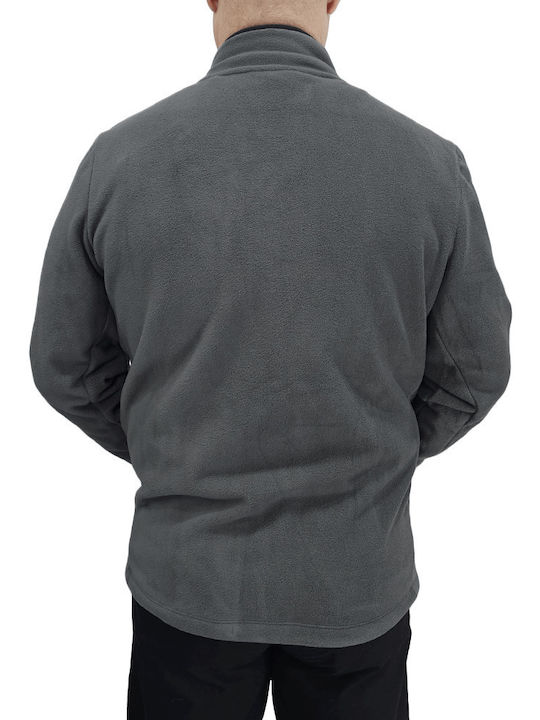 Men's Fleece Cardigan Gray