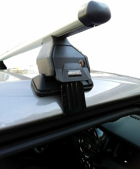 Menabo Μπάρες Οροφής Αλουμινίου για Mini Cooper 5D (Σετ με πόδια) Ασημί